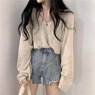 [3319] Long-Sleeved Knitted Shirt