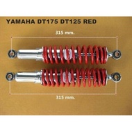 YAMAHA DT175 DT125 DT100-SPRING REAR SHOCK "RED" SET (315 mm.) // RED Plated Cylinder