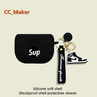 For Jabra Elite 10 / Jabra Elite 8 Active Case Cartoon Mario Keychain Pendant Jabra Elite 10 Silicon