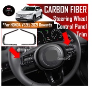 🔥SG SELLER🔥Honda VEZEL HR-V 2021 2022-Present Steering Wheel Cruise Audio Control Trim Carbon Fiber Cover Accessories