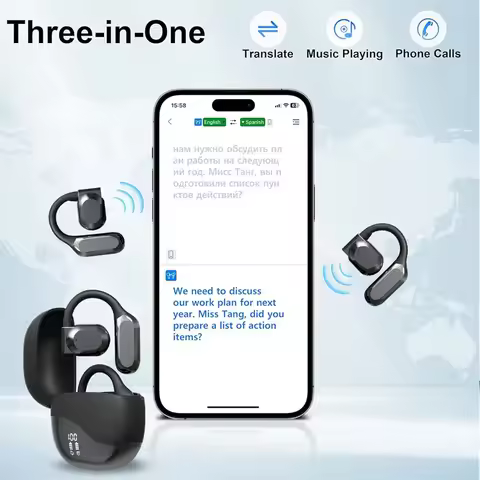 Bluetooth Earphones AI Translator Earbuds Wireless Headphones for Huawei Nova 11 Ultra Xiaomi Poco X