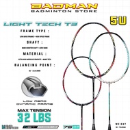 Felet Light Tech T3 5u 78gram [String & Grip] Heavy head Racket Badminton Racket Racket Badminton 10