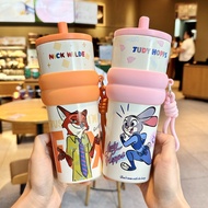 316 stainless steel straw cup 710ML coffee cup
