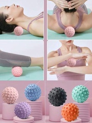 1入組tpr穴位按摩球,用於筋膜釋放、足部肌肉放鬆療法,6種顏色瑜伽球,可用於肩部、頸部和經絡按摩