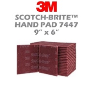 3M Scotch-Brite™ Multi-Purpose Hand Pad 7447 (Maroon) – 9" x 6"