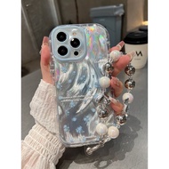 Ins Korean Style Blue Small Floral Phone Case Suitable for iPhone 16 17ProMax 15 14Plus 13 12 11 Pro