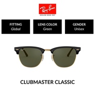 Ray-Ban Clubmaster Unisex Global Fitting Sunglasses (49/51mm) RB3016 W0365