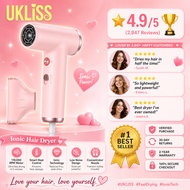 Ukliss Mini Hair Dryer High Speed Negative Ion Anti-Frizz Portable For Travel