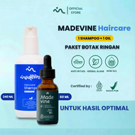 MADEVINE Hair Oil dan Shampoo Paket Perawatan Rambut Rontok dan Penumbuh