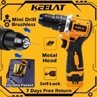 【In stock】KEELAT KCD007 Cordless Impact Drill Electric Mini Screwdriver Cordless Hand Wall Drill Rec