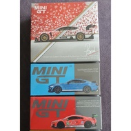 Mini GT #188 Bentley Continental GT3(Christmas), #268 Ford GT500 & #617 Acura NSX GT3 lot of 3 pcs [