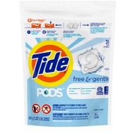 Tide Pods Liquid Laundry Detergent Pacs, Free & Gentle, 33 OR 38 Count