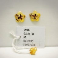 LAELA SUBANG SKRU BUNGA BINTANG EMAS TULEN 916 GOLD EARRING