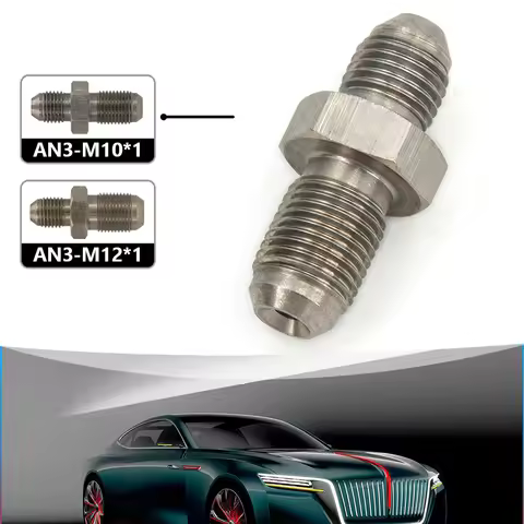 Universal AN3 to M10x1/AN3 to M12x1.0 Male Flare Stainless Steel Brake Hose Clutch Line Oil Hose Fit