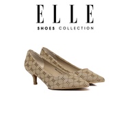 Elle Echo Comfy Fit Footbed Microfiber Leather Heels