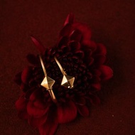 1920s 法國 裝飾藝術時期 FIX立體菱形耳針