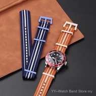 22mm Thin Single Pass Nylon Strap Compatible with Bioceramic Scuba Fifty Fathoms 5 Oceans - Multicol