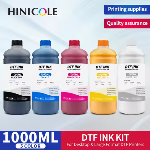 HINICOLE DTF Ink 1000ML For Epson L1800 L805 1390 4720 I3200 F2000 F2100 DX5 DX7 Head Direct to Tran