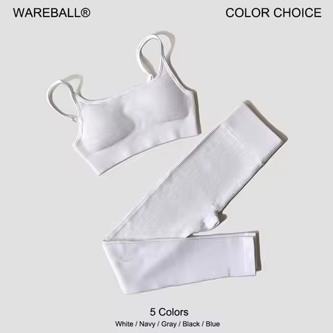 WAREBALL Seamless Yoga Set Women Sportswear Sport Suit Workout Clothes Gym Clothing Sport Top High W