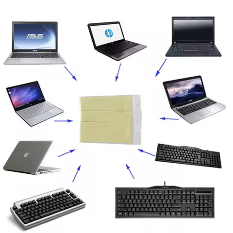1 Pcs Transparent Background White Hebrew Laptop/Desktop Keyboard Alphabet Sticker Office Supplies