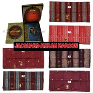 promo.!! Sarung Atlas Gold Classic Jacquard Songket Merah Maroon murah