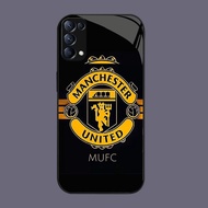 DK-89 Manchester City Casing GLASS soft frame black OPPO Reno 6Z 4 6 F15 5 3 A91 5G