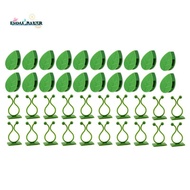 80Pcs Plant Climbing Wall Fixture Clips Plant Fixer Vines Garden Green Leaf Plant Wall Clips Vines H
