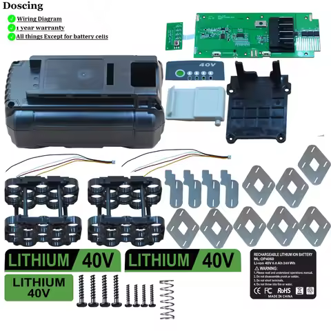 OP4060 40V 6.0Ah label Li-Ion Battery Case PCB BMS For Ryobi DIY OP4050 OP4030 OP4026 RY40200 OP4040