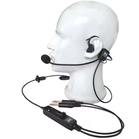 UFQ L1 in-ear type aviation headset Super Light Weight - Quiet as ANR! in-ear type pilot headset, li