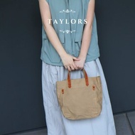 【TAYLORS】Youna 植鞣革帆布托特小包 植鞣真皮&厚磅帆布