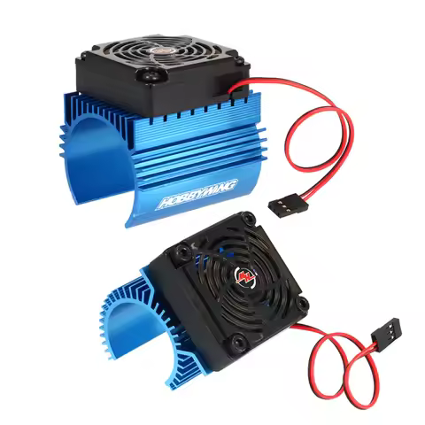 Hobbywing 1:8 RC Car Motor Radiator + 5V Cooling Fan Assembly Suit for Hobbywing 4465 3665/3674 Moto