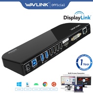 WAVLINK USB 3.0 Universal Laptop Docking Station With Displaylink Chip HDMI/VGA/DVI Dual Display Ext