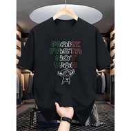 Men'S Hetalia Italy Make Pasta Not War Graphic T-Shirt - Black Anime Manga Style Short Sleeve Round