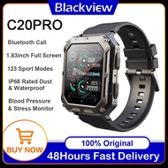 ZZOOI Blackview C20PRO Bluetooth Call Smart Watch Men IP68 Waterproof Sports Fitness Tracker 24H Health Monitor 1.83nch Smartwatch