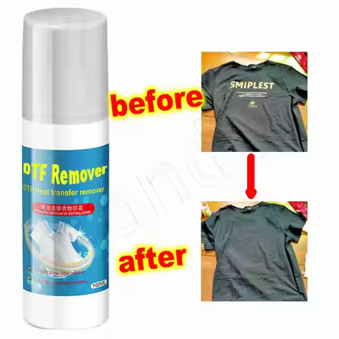 Dtf Remove Liquid Textile Vinyl Heat Transfer Dtf Remover Ink Clothing Fabric Cloth Tshirt Shirt Log