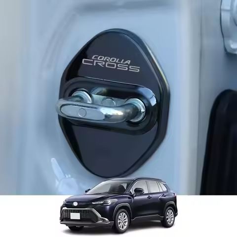 4pcs Car Exclusive Stainless Door Lock Cover Protective Buckle Cover Rust Proof Latch Stop for Corol