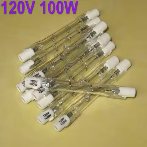 10PK HALOGEN LIGHT BULB 120V 100W 100 WATT J TYPE T3 79mm (R7s) Halogen Bulbs