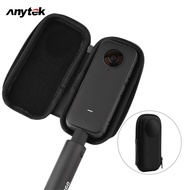 Carrying Case Storage Bag PU Travel Case Semi-opened Connectable To Selfie Stick Tripod Compatible For Insta 360 X3/X2