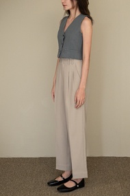 MIST OF RAIN - Cooper Pants - Dark Grey  White Beige Light Grey Brownie