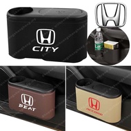 Car Dustbin Multifunctional PU Leather ABS Supplies Storage Box For Honda City Jazz Civic Accord Hrv Brv Crv Beat Freed Odyssey Vezel Accessories