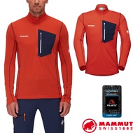 MAMMUT Men Warm Fleece Repellent Half Open Cardigan Long Sleeve Sweatshirt Polartec Aenergy 03780