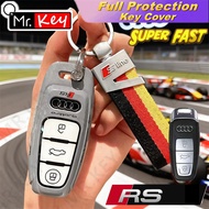 [Mr.Key] Audi RS Painting Key Cover for Audi A3 A4 B9 A6 A7 A8 E-tron Q5 Q8 C8 D5 Q8 Key Protection