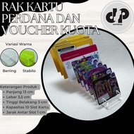 RAK PAJANGAN KARTU VOUCHER UNTUK DISPLAY KONTER 10 TINGKAT HIJAU STABILO