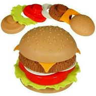 Premium hotdog hamburger stacking burger Tomato beef pastry gourmet bun Diy Toy