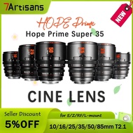 7artisans 10mm 16mm 35mm 50mm 85mm T2.1 Hope Series Standard Prime Large Aperture Cine Lens Kit For 