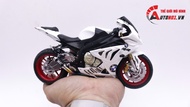 Mô hình xe độ BMW S1000RR white độ pô độ mâm 1:12 Autono1 Joycity D022J