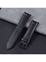 X字紋編織真皮手錶表帶，適用於三星S2S3智能手錶，彈簧棒快拆設計，20-22mm