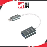 ddHifi MFi06F, LT to USB A, OTG Data Cable (8CM): Silver Plated OCC USB Cable (Mf1 06F)