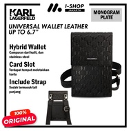 Wallet HP 6.7" Universal Karl Lagerfeld Tas Mini Strap Wanita Pria PU