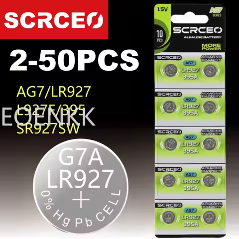 High Quality 2-50PCS AG7 1.5V Alkaline Button Cell Battery LR927 LR57 SR927W 399 G7 Watch Toys Remot